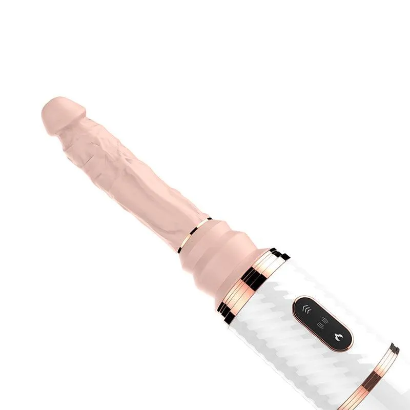 Heated Telescopic Dildo Vibrator Automatic Sex Machine Gun