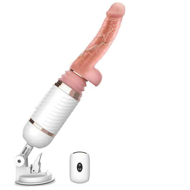 Heated Telescopic Dildo Vibrator Automatic Sex Machine Gun