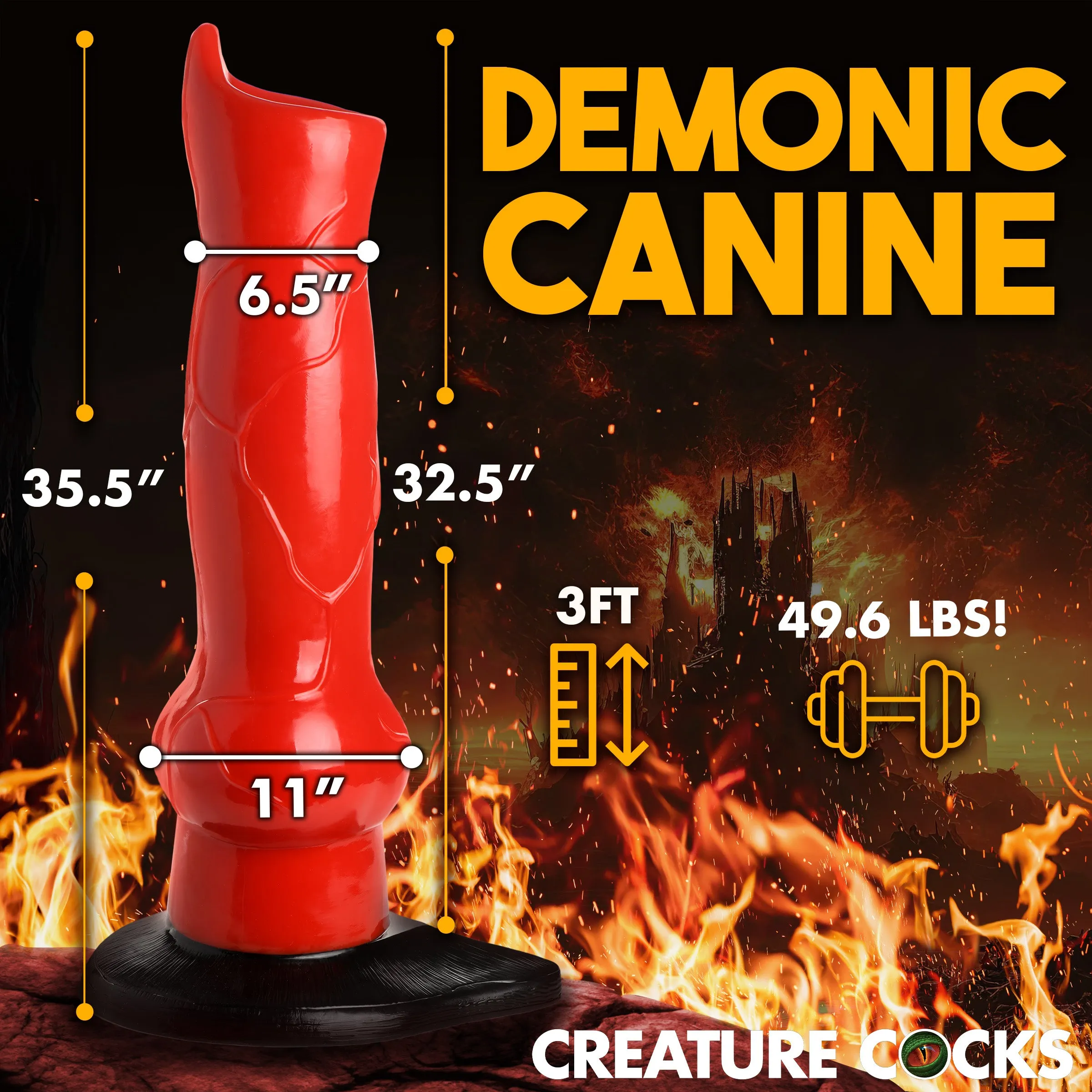 Hell-hound Canine 3ft Dildo