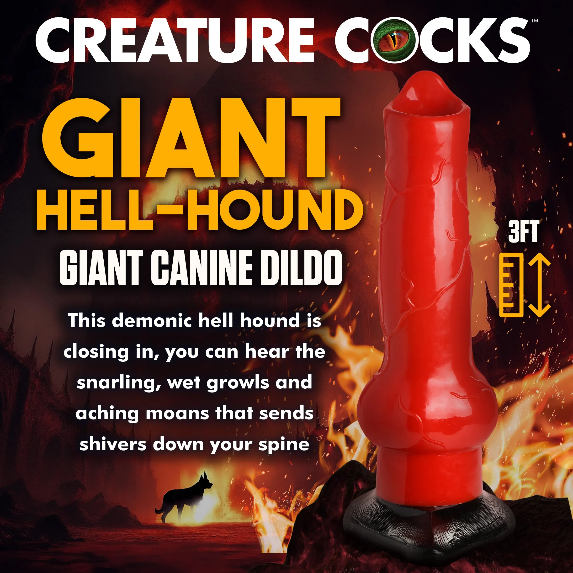 Hell-hound Canine 3ft Dildo