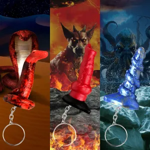 Hell-hound. Lord Kraken. & King Cobra Keychain Set