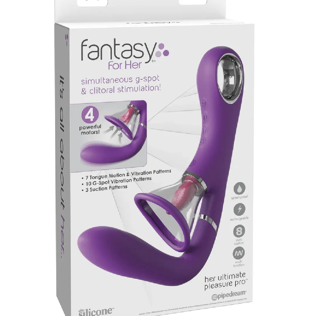 Her Ultimate Pleasure Pro Licking Sucking G-Spot Vibrator - Fantasy for Her