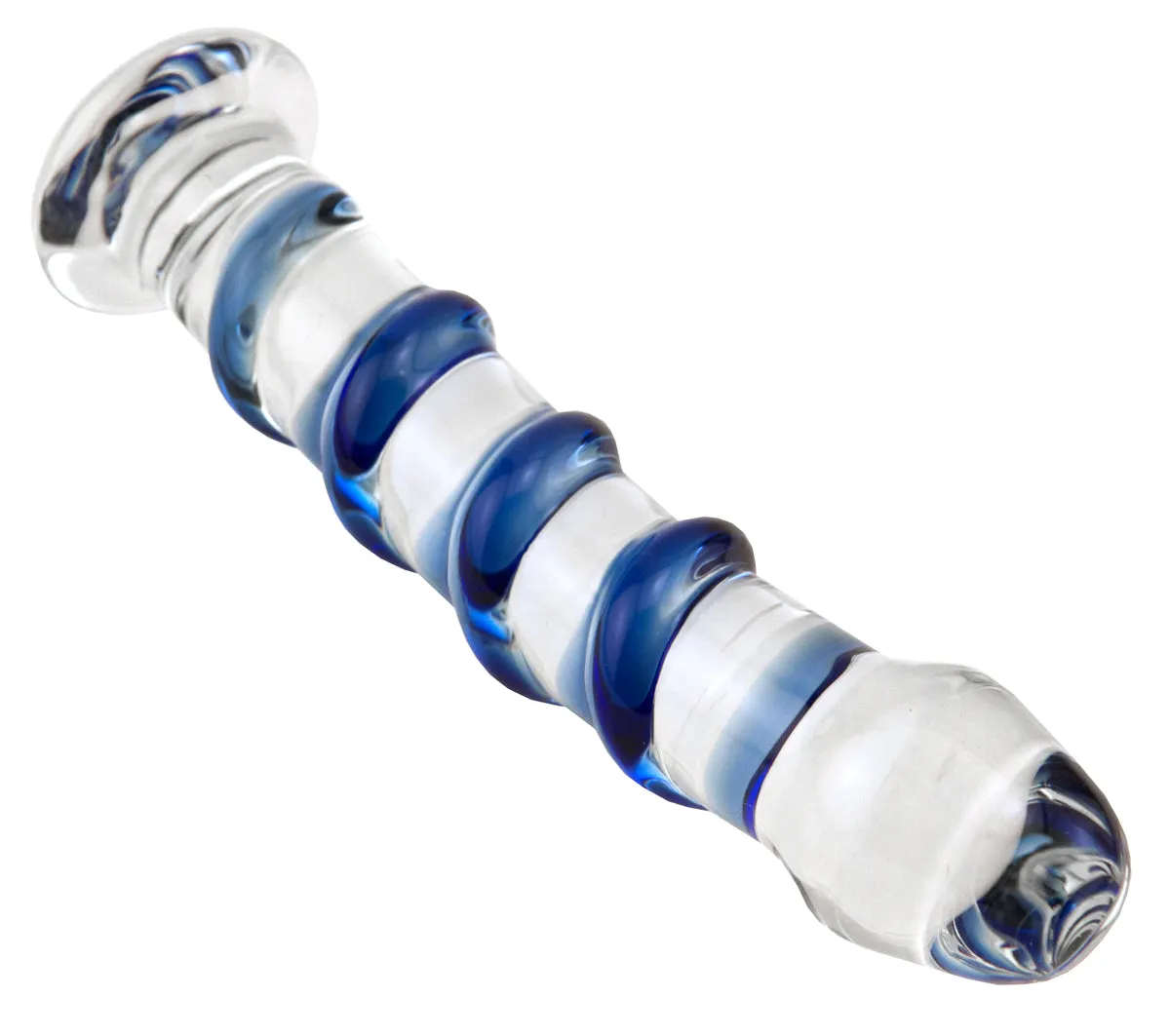 Icicles Sapphire Spiral Glass Dildo