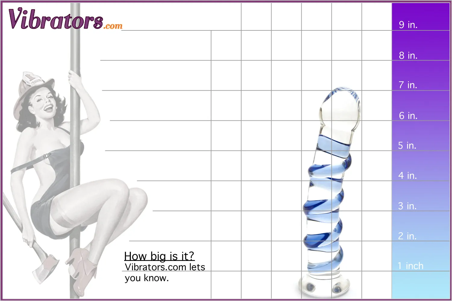 Icicles Sapphire Spiral Glass Dildo
