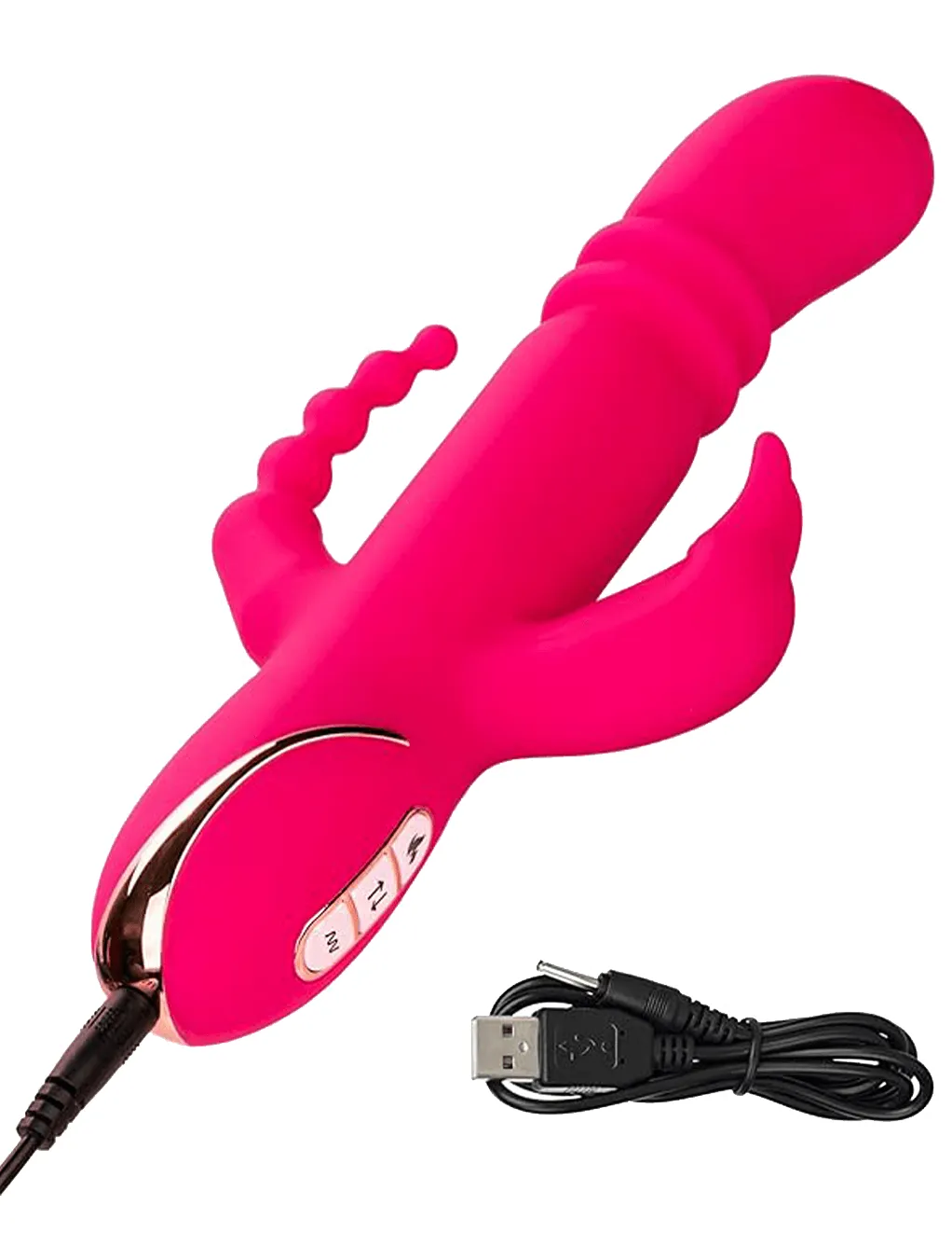 Jack Rabbit Signature Heated Silicone Triple Fantasy Rabbit