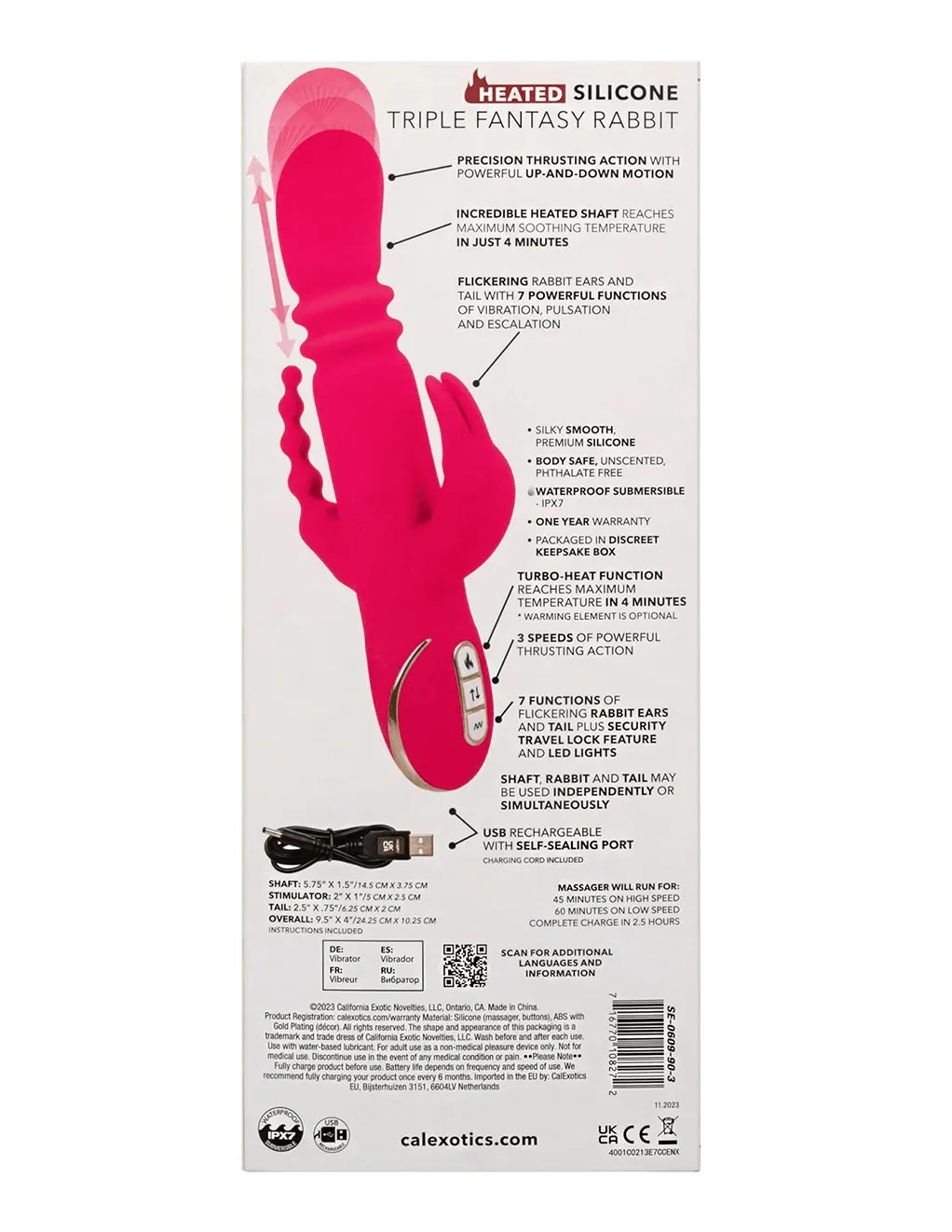 Jack Rabbit Signature Heated Silicone Triple Fantasy Rabbit