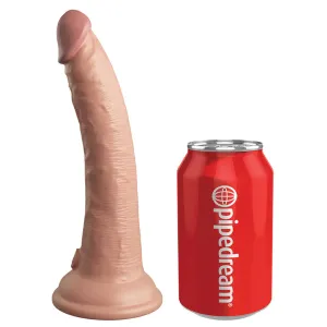 King Cock Elite 7 Silicone Dual Density Dildo - Vanilla