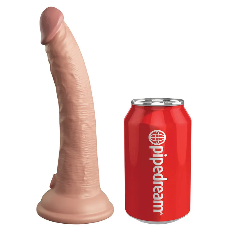 King Cock Elite 7 Silicone Dual Density Dildo - Vanilla