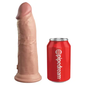 King Cock Elite 8 Inch Silicone Dual Density Dildo - Vanilla