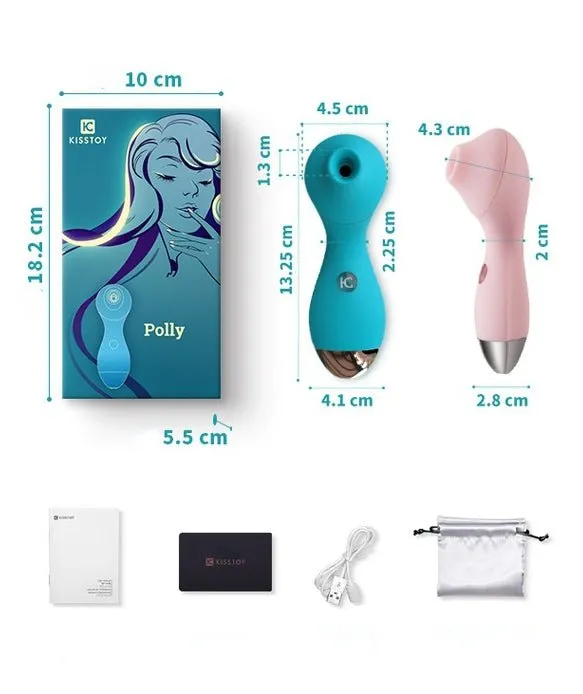 KISSTOY POLLY RECHARGEABLE WHISPER QUIET CLITORAL SUCTION STIMULATOR