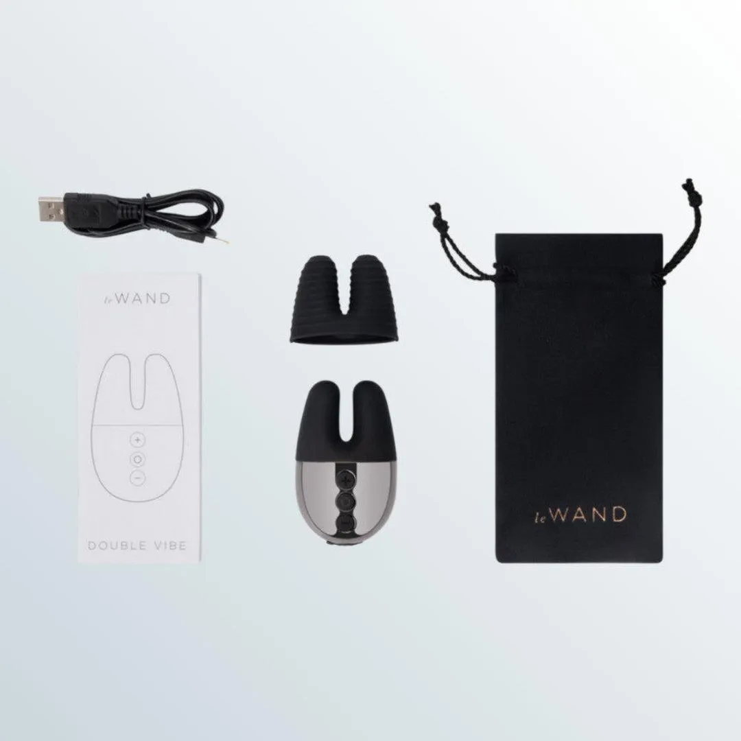 Le Wand Chrome Double Motor Vibrator  - Black