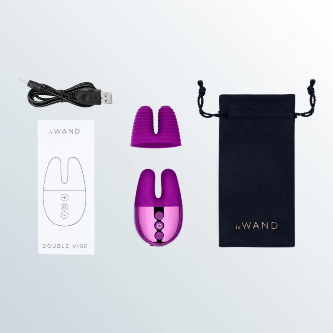 Le Wand Chrome Double Motor Vibrator - Dark Cherry