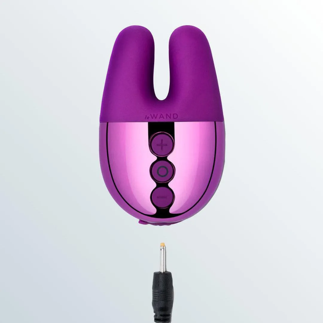 Le Wand Chrome Double Motor Vibrator - Dark Cherry