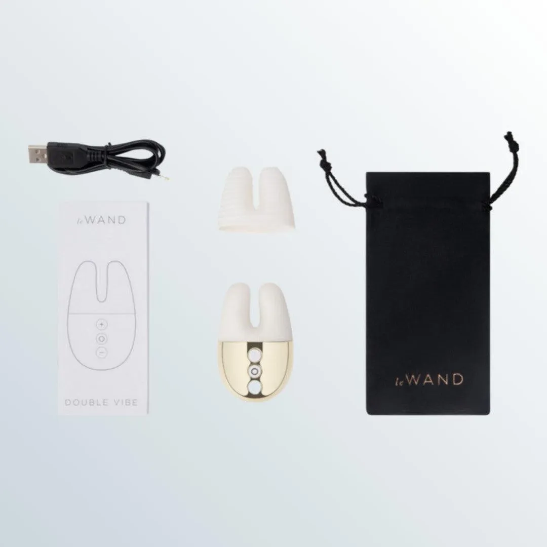 Le Wand Chrome Double Motor Vibrator - Limited Edition White/Gold