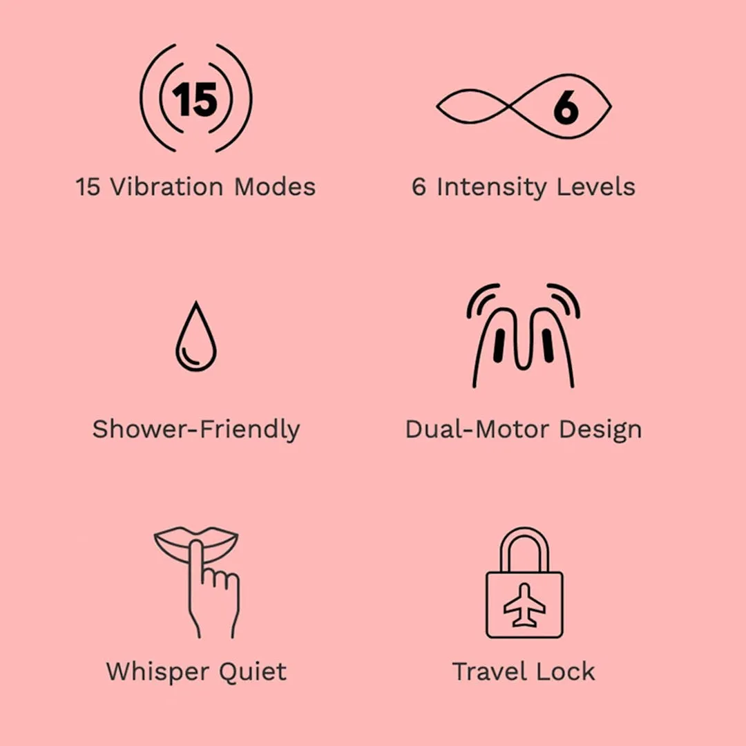 Le Wand Chrome Double Motor Vibrator - Rose Gold