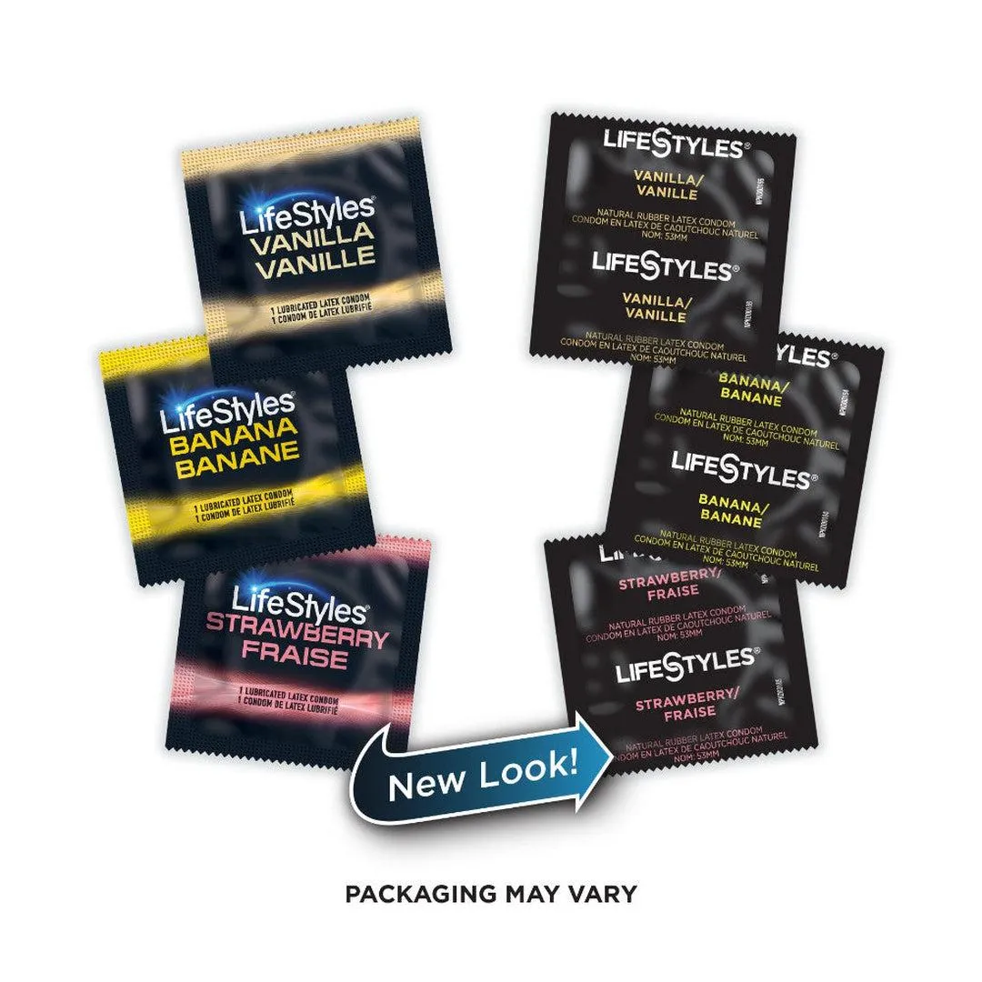 LifeStyles Assorted Flavors Lubricated Condoms 🍓🍌🍦