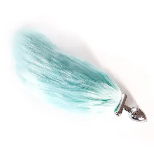 Lighting Stainless Steel Faux Fox Tail Butt Plug For Cosplay