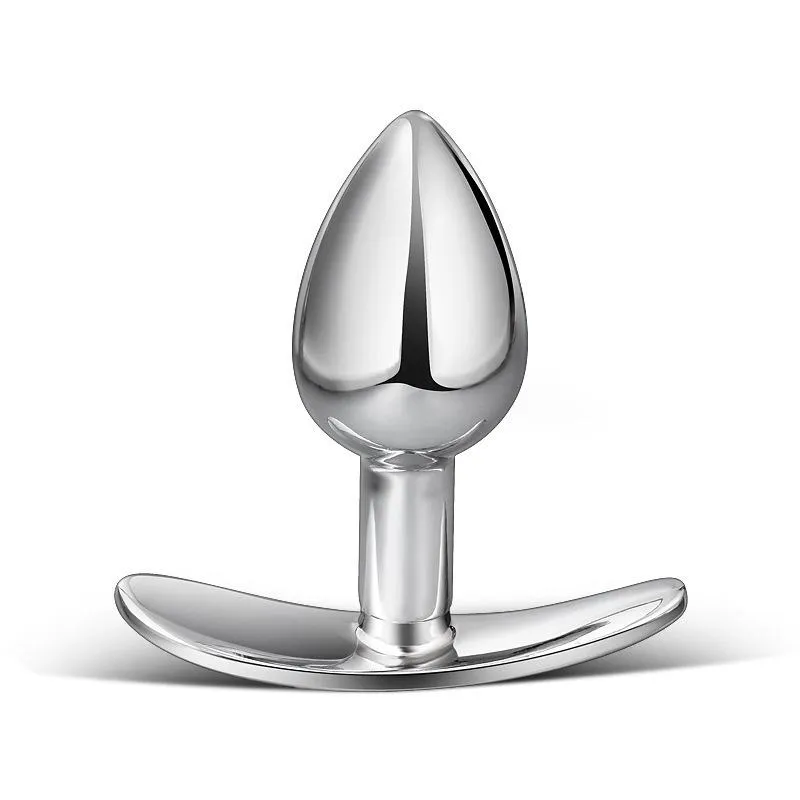 Lighting Stainless Steel Faux Fox Tail Butt Plug For Cosplay