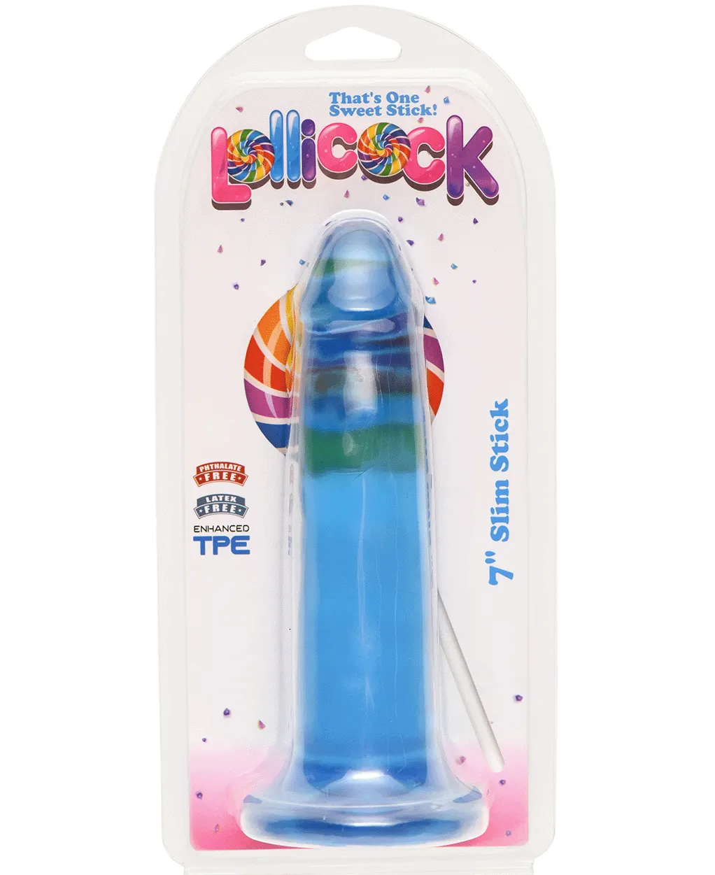 Lollicock 7in Slim Stick Berry Ice