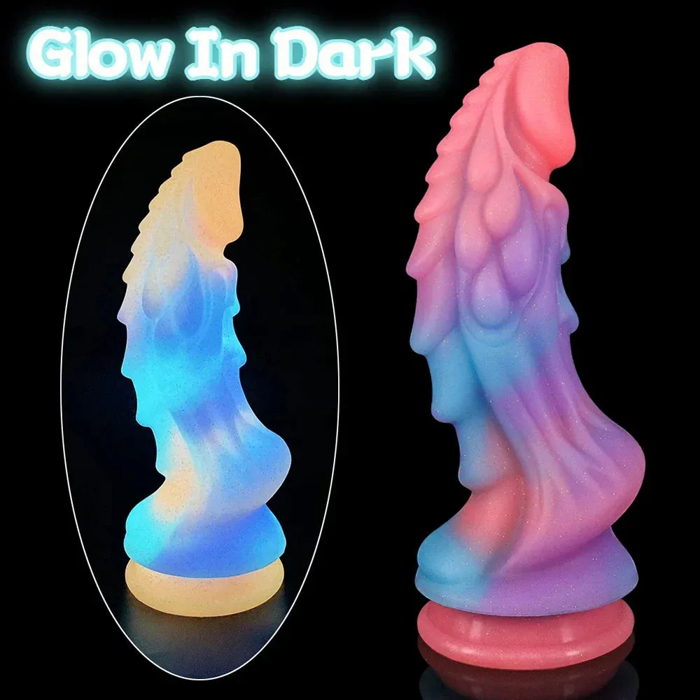 Luminous Monster Dildos Butt Plug - Exotic Dragon Anal Dildo Sex Toys for Women Men