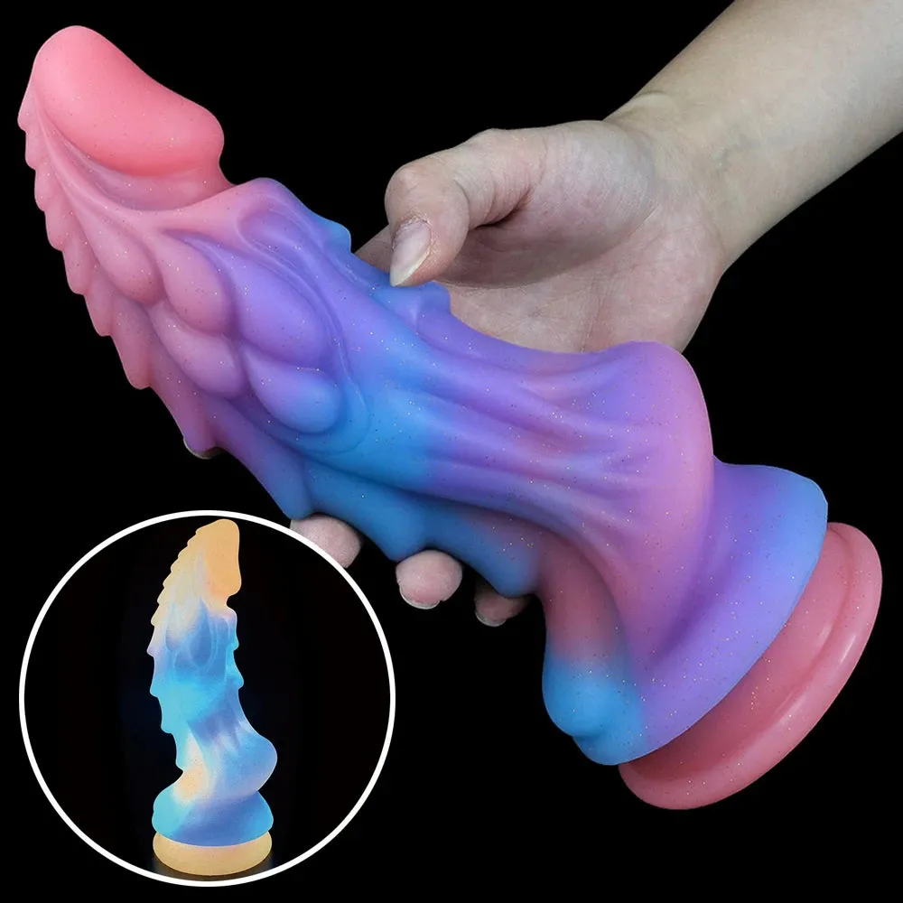 Luminous Monster Dildos Butt Plug - Exotic Dragon Anal Dildo Sex Toys for Women Men