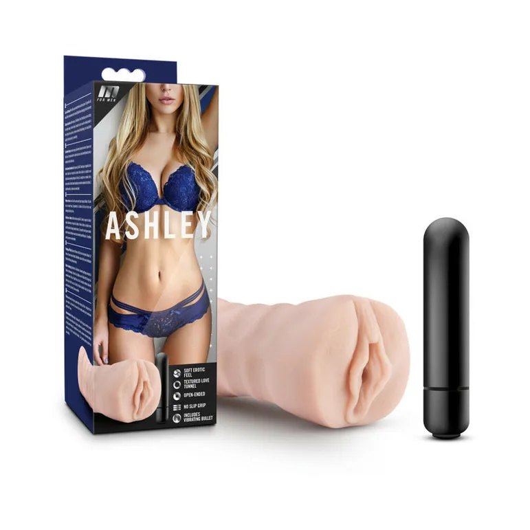 M For Men Ashley Vibrating Pussy Masturbator - Vanilla