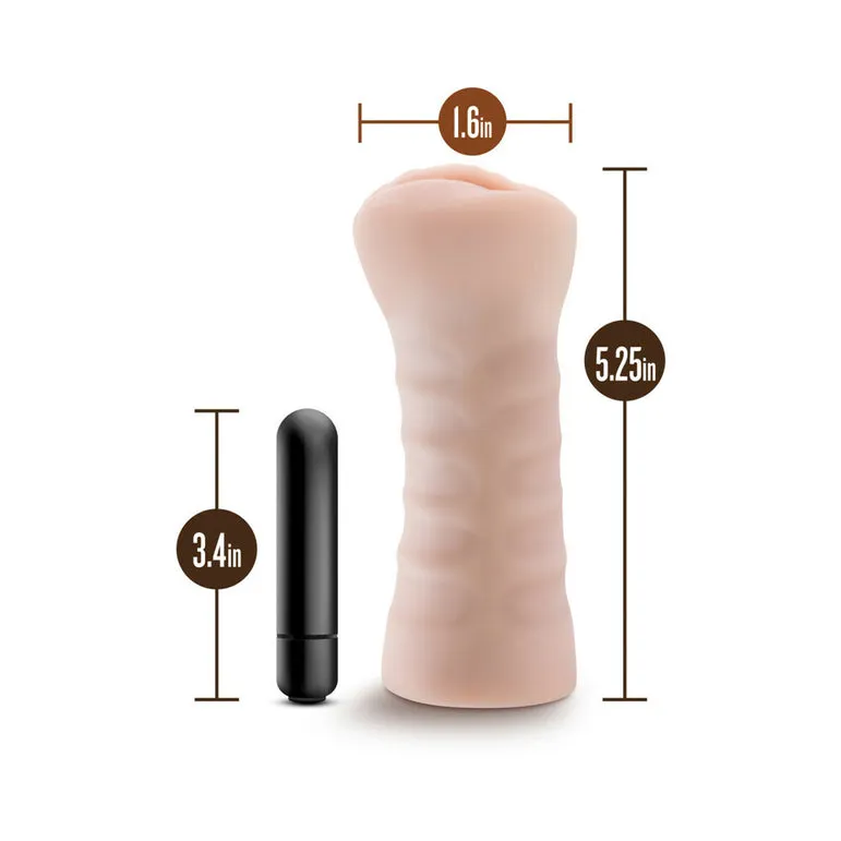 M For Men Ashley Vibrating Pussy Masturbator - Vanilla