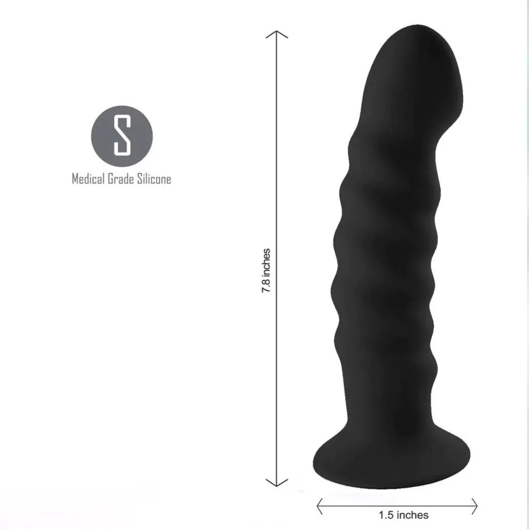 Maia 'Kendall' 8 Silicone Dildo - Black
