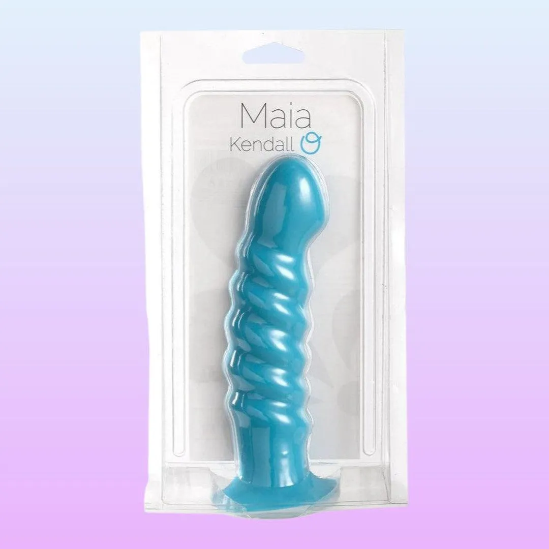 Maia 'Kendall' 8 Silicone Dildo - Neon Blue