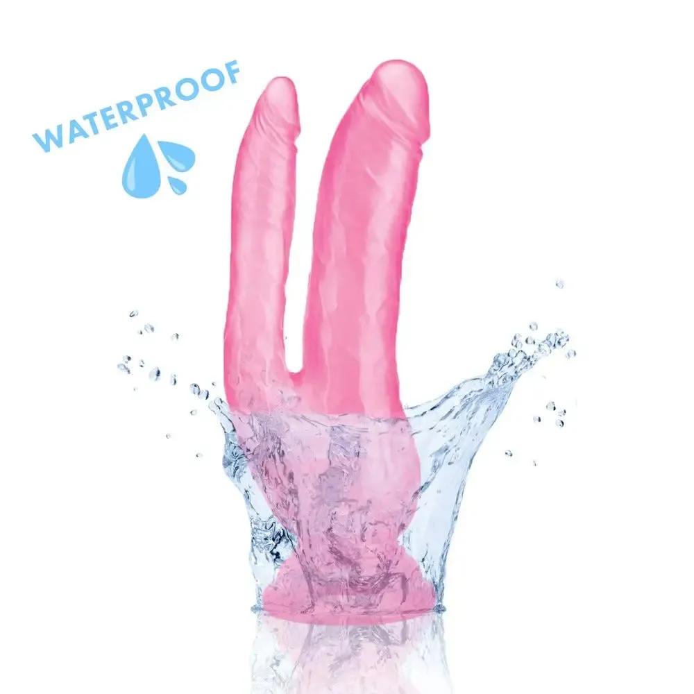 Me you us Ultra Cock Double Dildo 8 Inch Pink