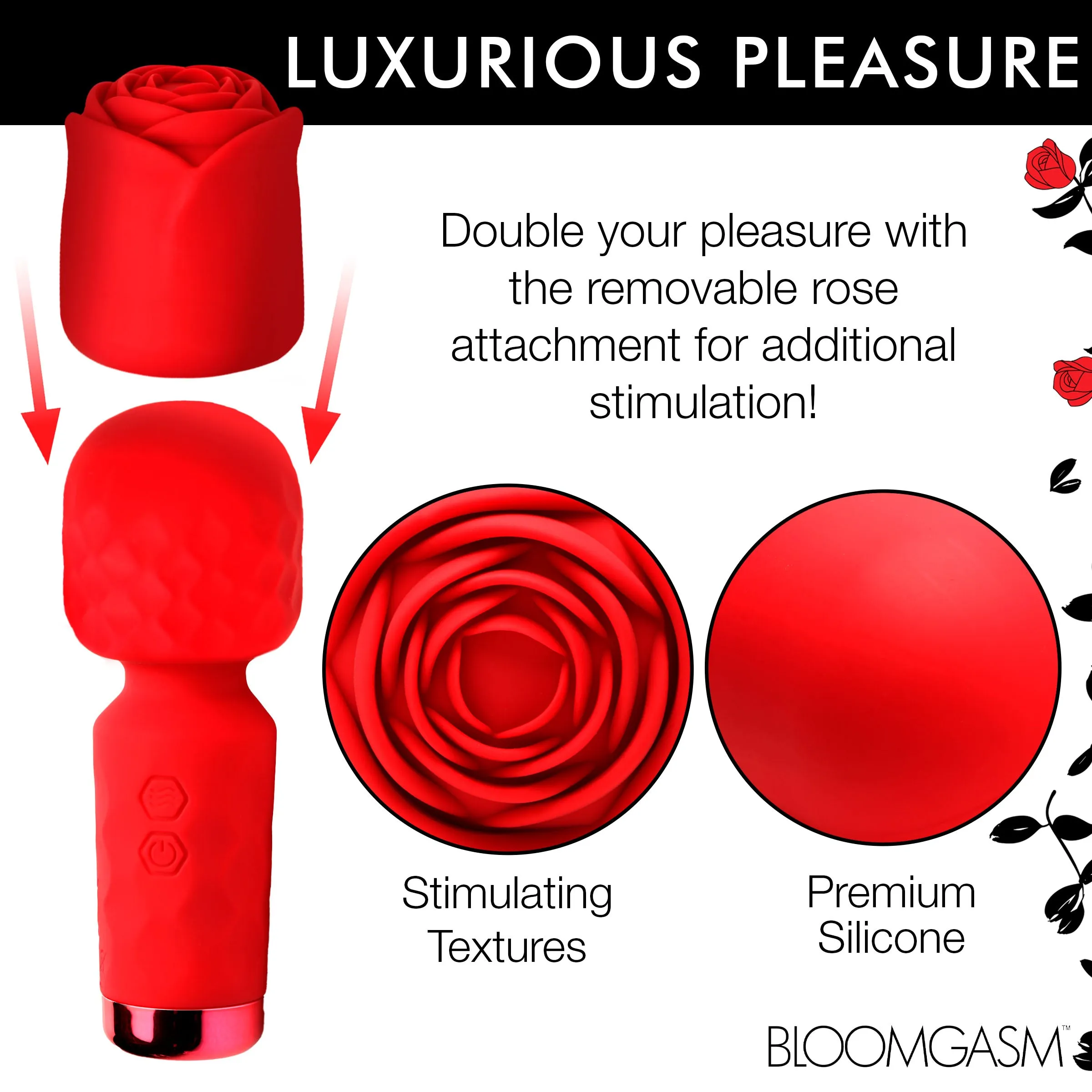 Mini Pleasure Rose Wand