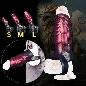 Monsterdildo Cock Sleeve Sex Toys for Men - Silicone Penis Ring Extender Delay Ejaculation