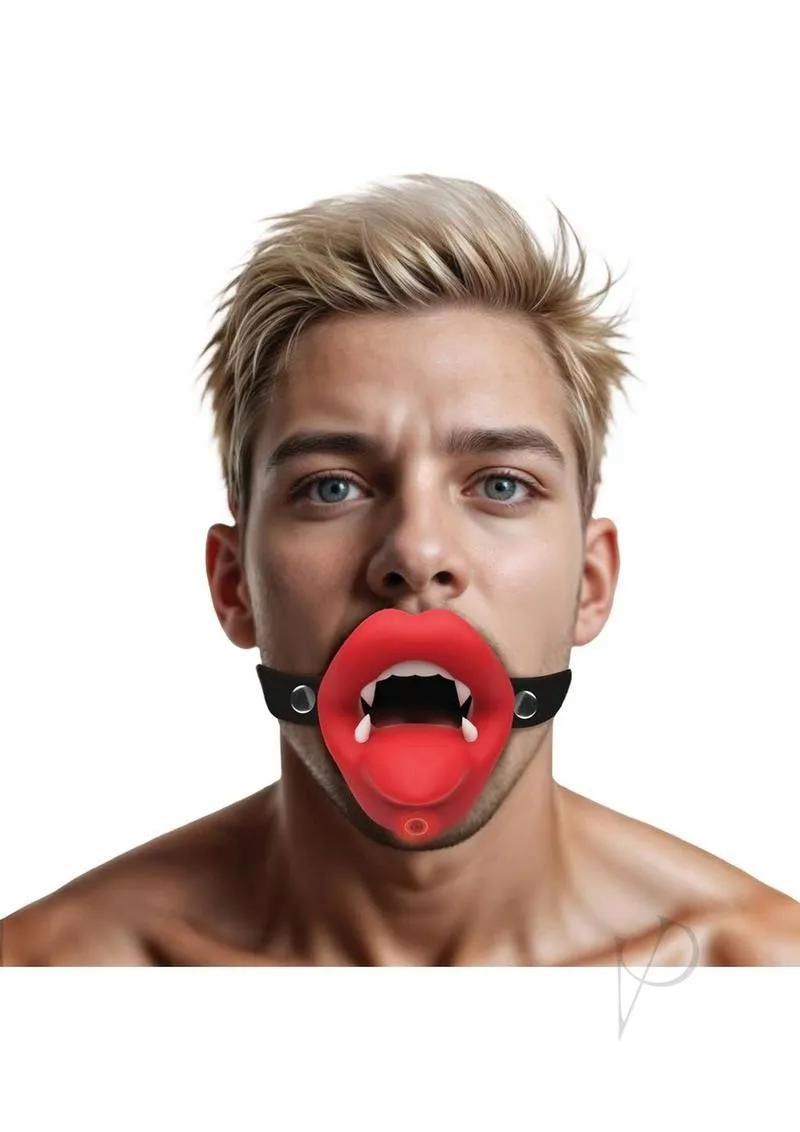 Ms Vampire Vibrating Mouth Gag Red