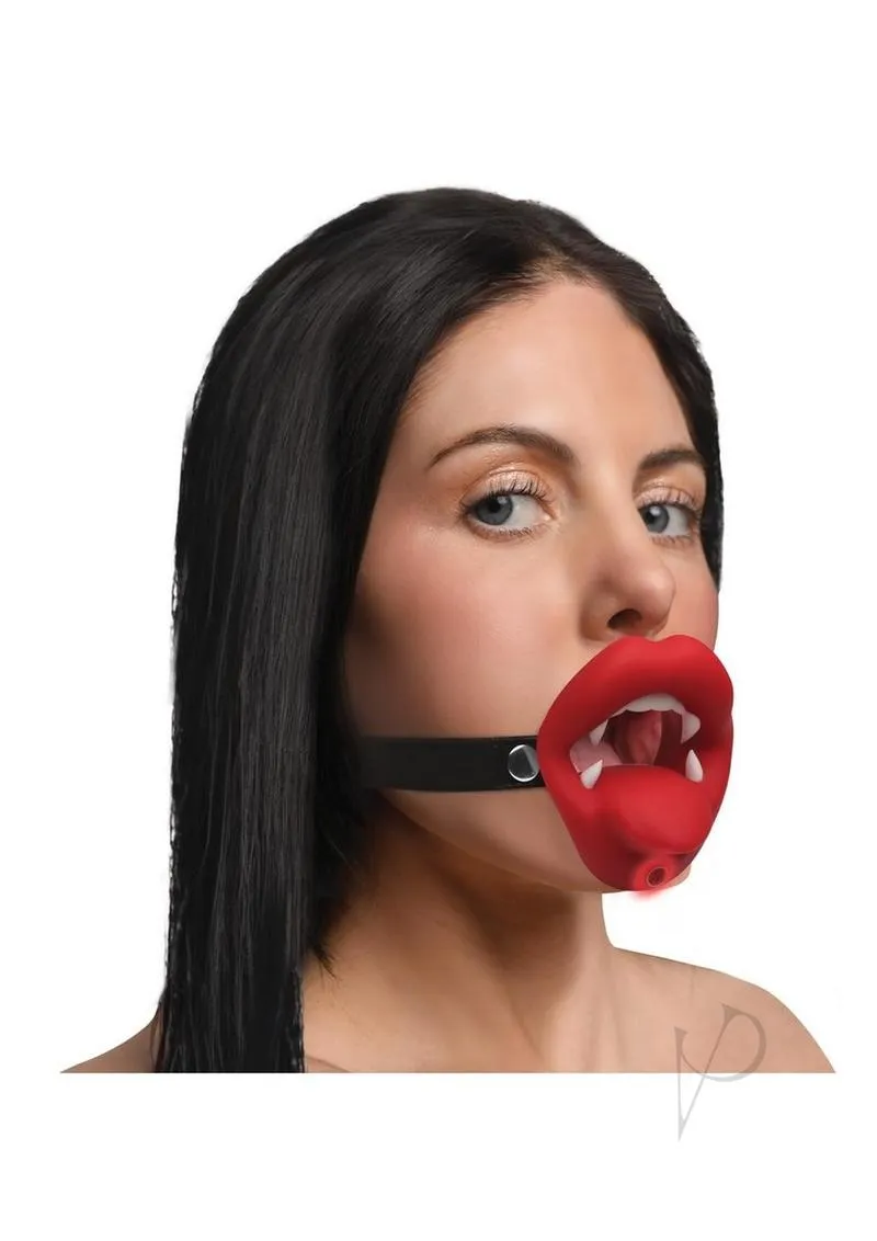 Ms Vampire Vibrating Mouth Gag Red