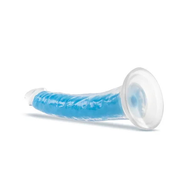 Neo Elite Glow in the Dark 7.5 Inch Silicone Dildo - Blue