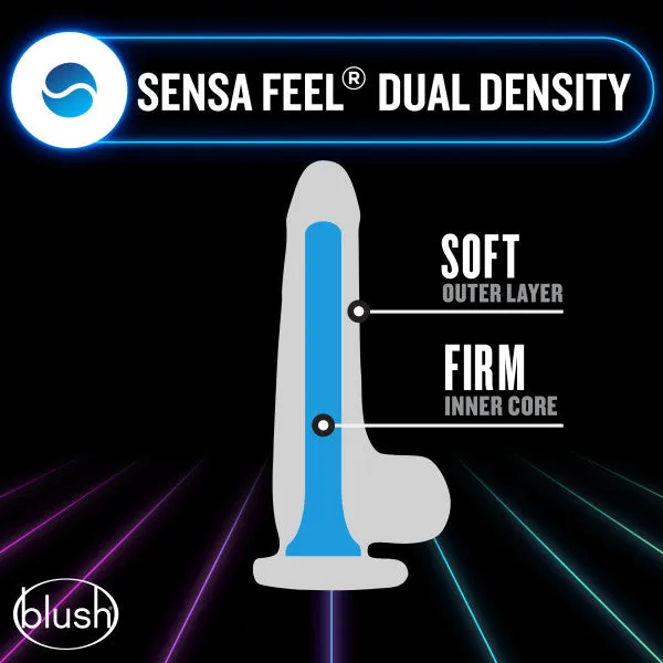 Neo Elite Glow in the Dark 7.5 Inch Silicone Dildo - Blue