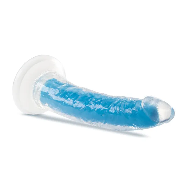 Neo Elite Glow in the Dark 7.5 Inch Silicone Dildo - Blue