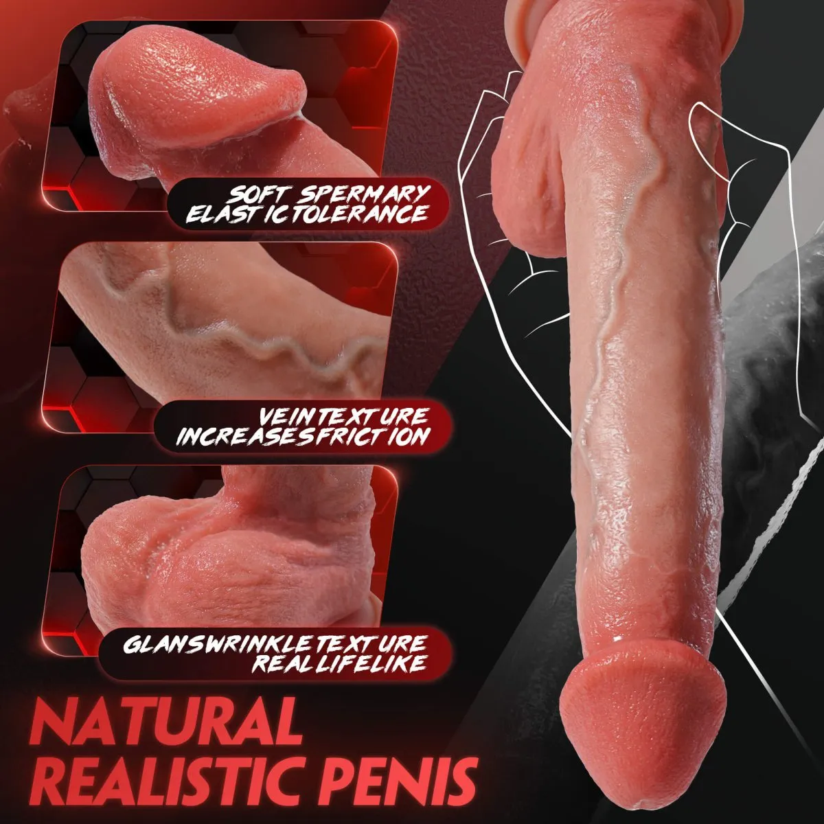 PAN| 10.3inch Realistic Fantasy Dildo with Suction Base