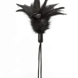 Petite Black Feather Tickler with Loop Handle