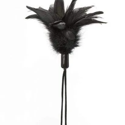 Petite Black Feather Tickler with Loop Handle