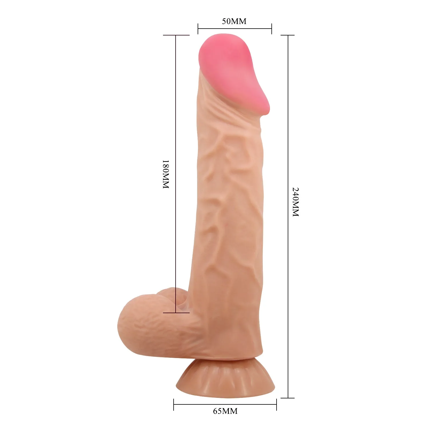 Pretty Love Sliding Skin 9.4 Realistic Dildo Suction Cup Dong Sex Toy