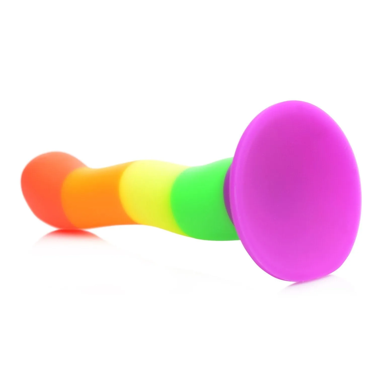 Proud Rainbow Silicone Dildo With Harness