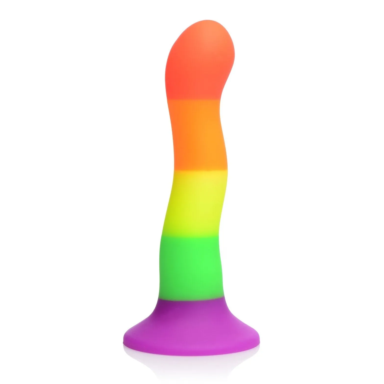 Proud Rainbow Silicone Dildo With Harness