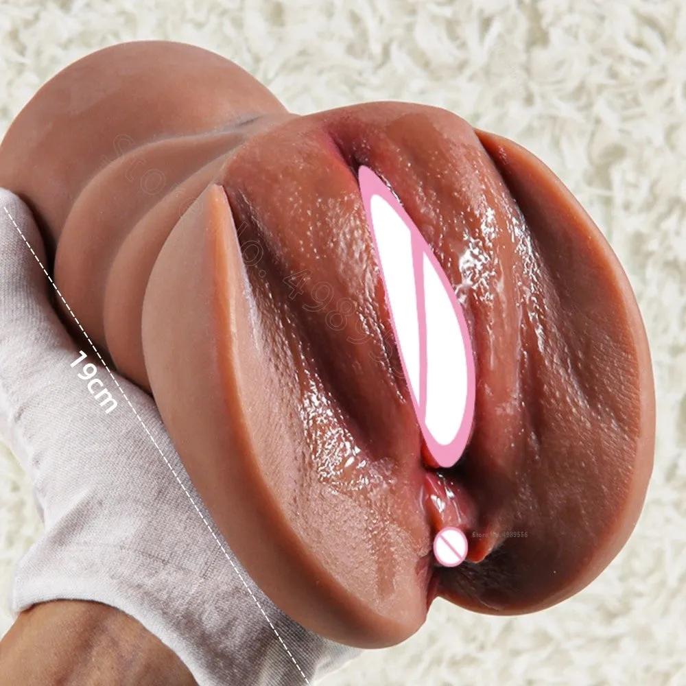 Realistic Vagina Pocket Pussy - Silicone Penis Massage Male Masturbator Sex Toys