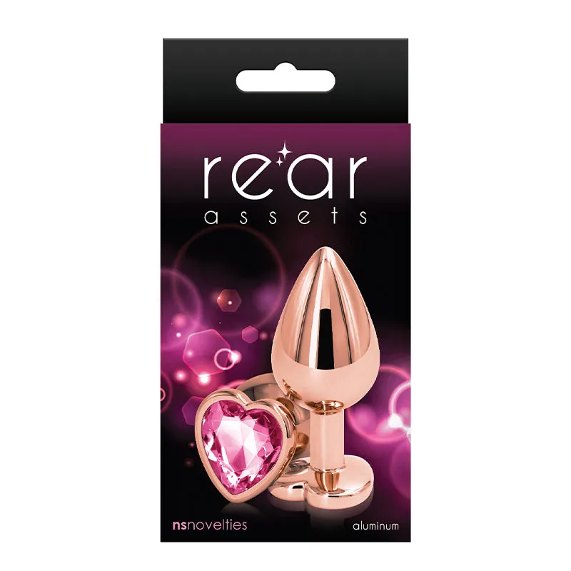 Rear Assets Rose Gold Heart Plug Medium Pink