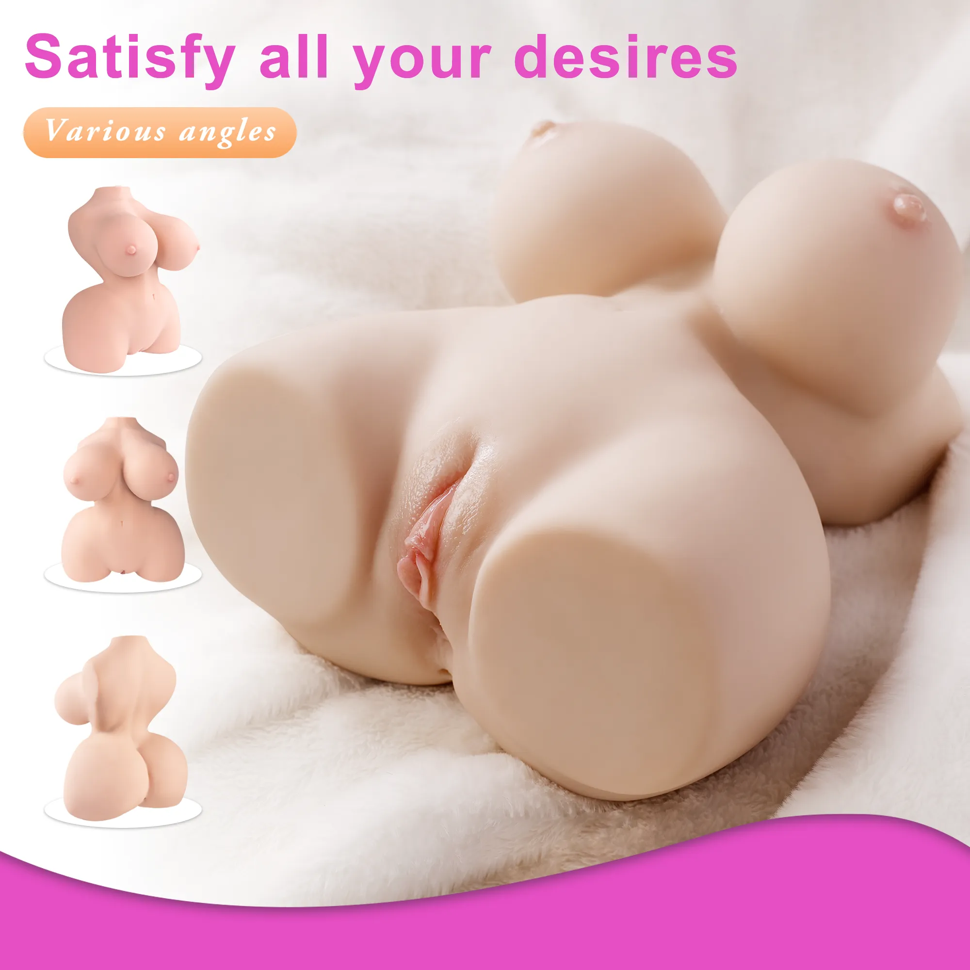 Rosalina(For EU Customers): 10.5lb Curvy Body Mini Torso Sex Doll