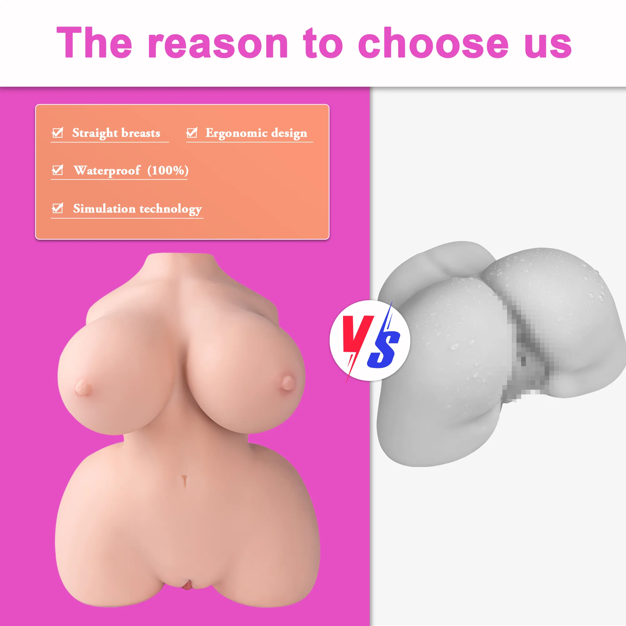 Rosalina(For EU Customers): 10.5lb Curvy Body Mini Torso Sex Doll