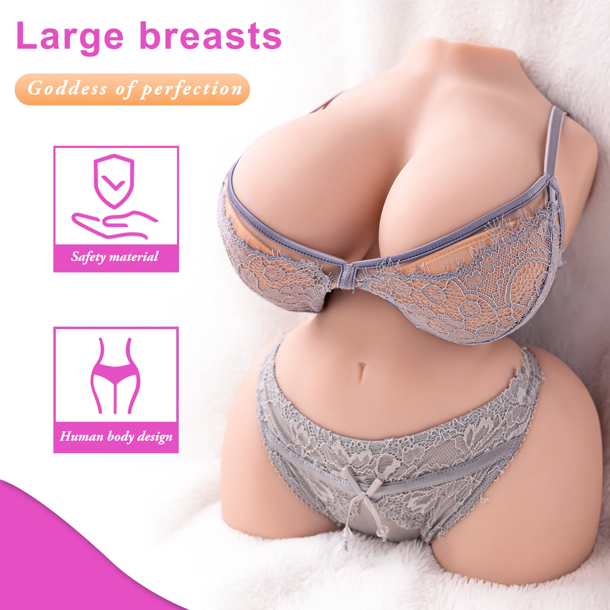Rosalina(For EU Customers): 10.5lb Curvy Body Mini Torso Sex Doll