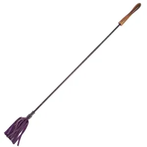 Rouge Garments Purple Riding Crop Spanker with Leather-wrapped Grip