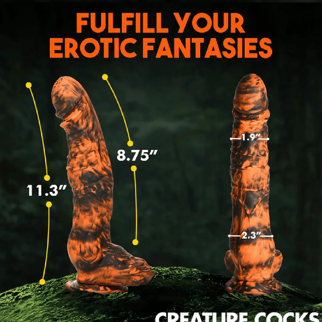 Sabertooth 11 inch Tiger Fantasy Dildo with Suction Cup